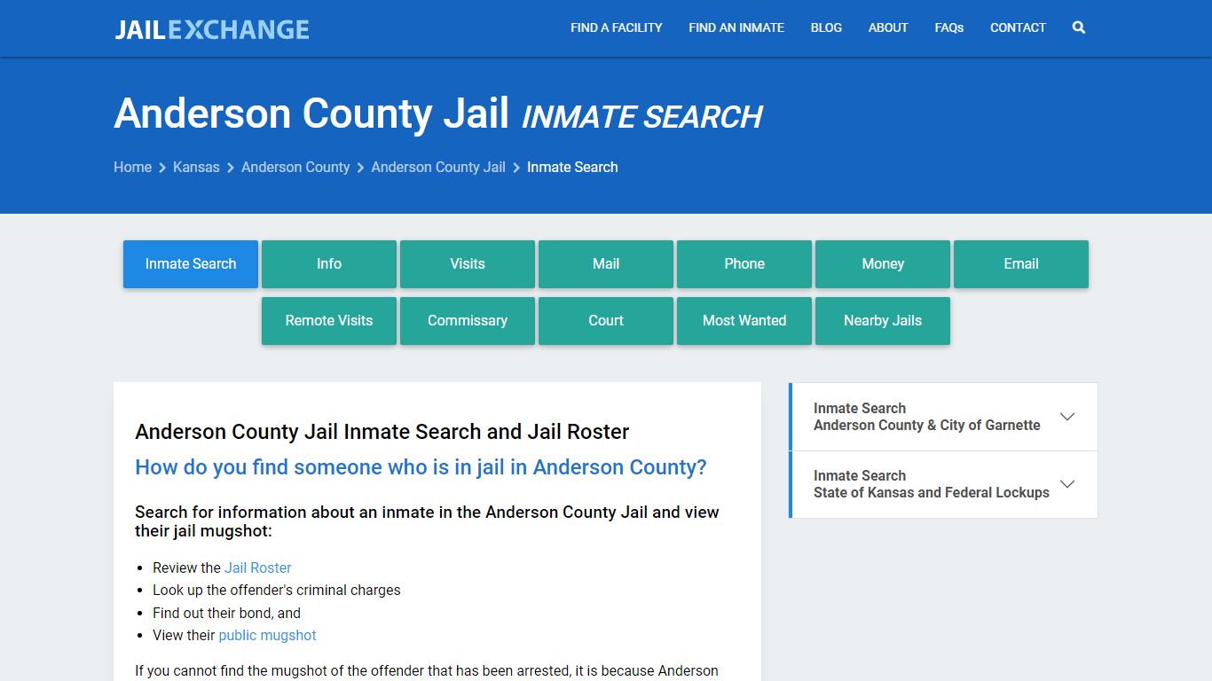 Anderson County Inmate Search | Arrests & Mugshots | KS - Jail Exchange